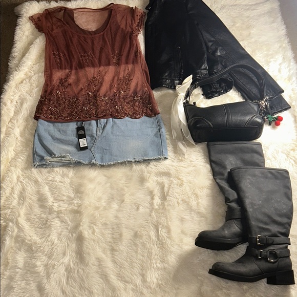 Denim Mini Skirt - Picture 6 of 6